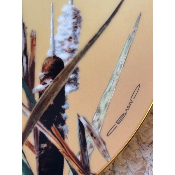 Vtg Portraits of Exquisite Birds Red Winged Blackbird Bradex plate only - Picture 3 of 4